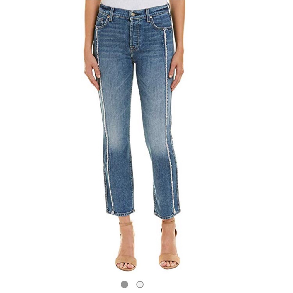 7 For All Mankind high waist crop jean